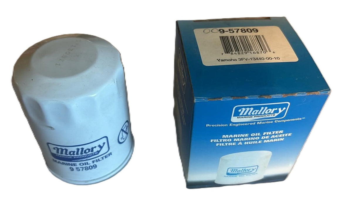 9-57809 Mallory 4 Cycle Yamaha Outboard Oil Filter 3FV-13440-00-10