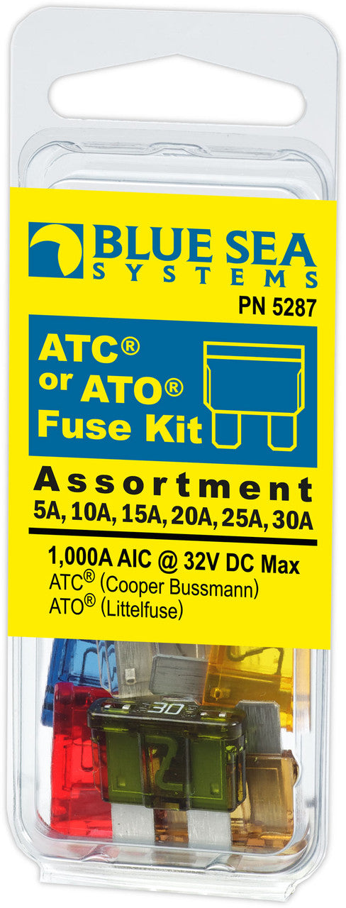 5287 Blue Sea Fuses ATO/ATC 5 / 10 / 15 / 20 / 25 / 30 Amp (1 of each)