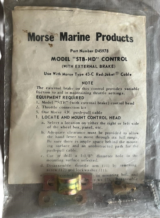 D45978 Morse Marine Controls Hardware Bracket