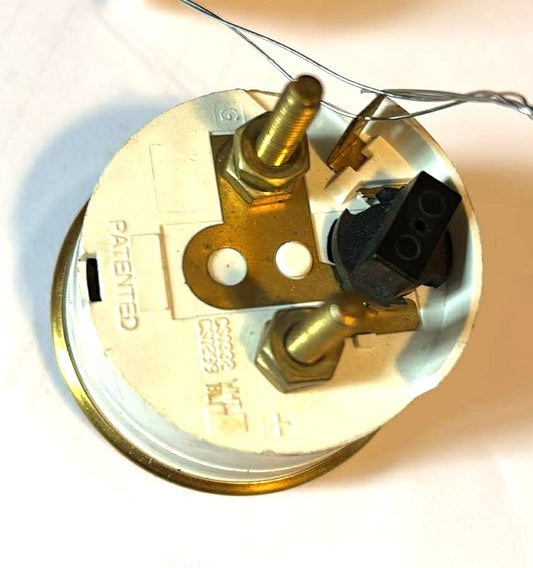 USED VP4042A 2" Faria Battery Voltmeter Volt Gauge Gold/White