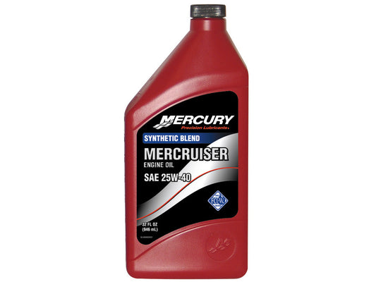 92-858055K01 Mercury SAE 25W-40 Synthetic Blend Oil Quart