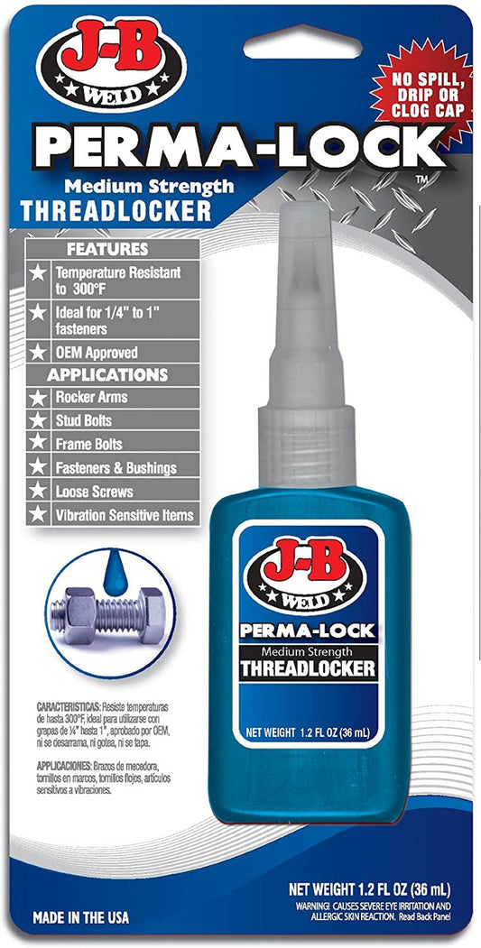 24236CAN J-B Weld Perma Lock Blue Threadlock 1.2 fl. oz