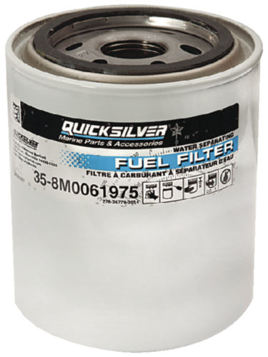 35-8M0061975 Quicksilver Water Separating Fuel Filter, OMC Spin On