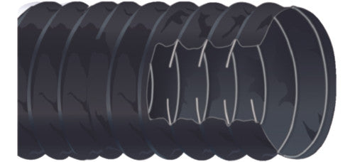 116-402-3000 Shield 3in Flexible Vinylvent Ducting Hose Black FOOT