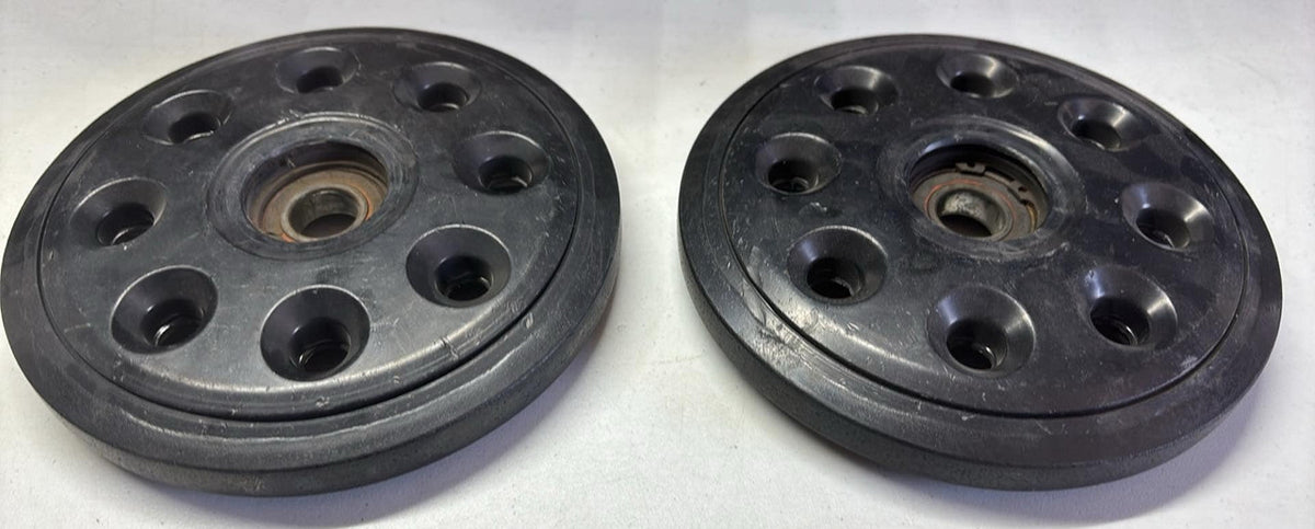 USED 503192766 BRP SkiDoo 180mm Black Idler Bogey Wheels 2/PK
