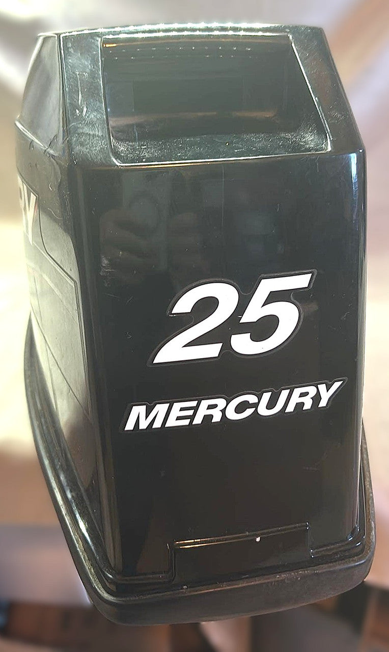USED 9163T19 Mercury Black Top Cowling 15-25hp 2 Stroke