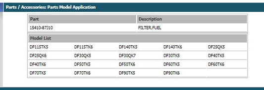 15410-87J10 Suzuki Inline Fuel Filter