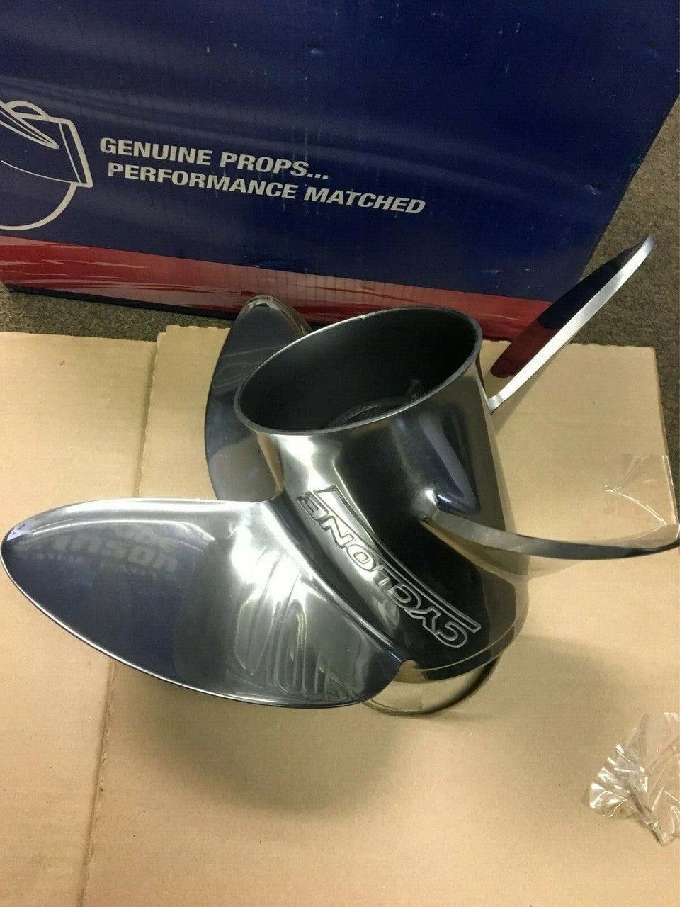 177237 OMC Johnson Evinrude Cyclone TBX 14.125 x 23P Stainless SS Propeller LH