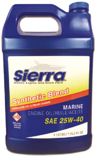 18-9440-3 Sierra Synthetic Blend SAE 25W-40 Outboard Oil 4L