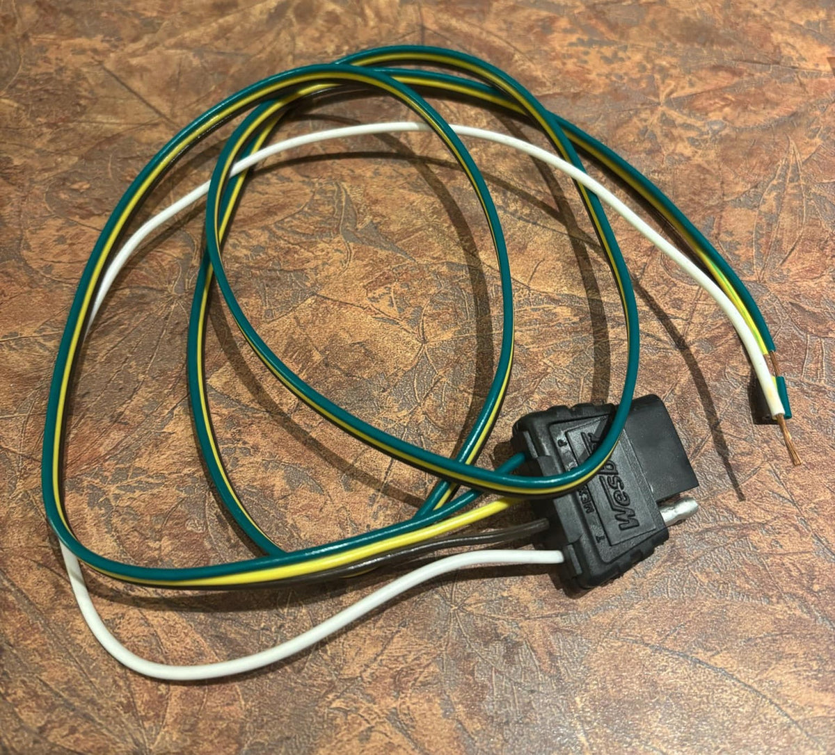 707103 Wesbar Wishbone 4-Way Flat Trailer Wiring Kit with Both Ends