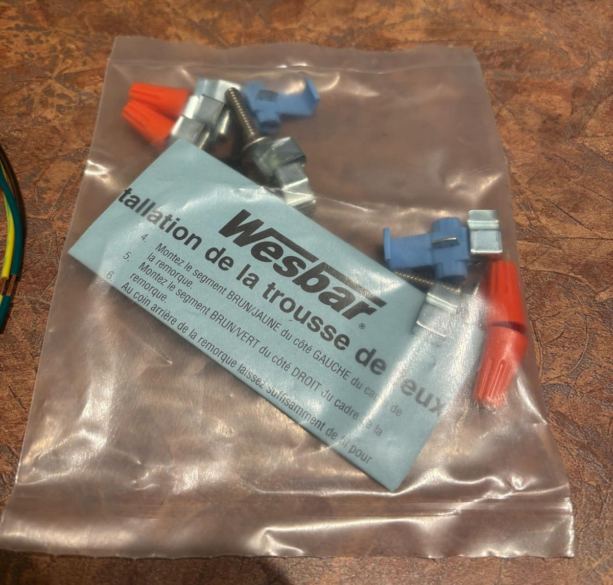 707103 Wesbar Wishbone 4-Way Flat Trailer Wiring Kit with Both Ends