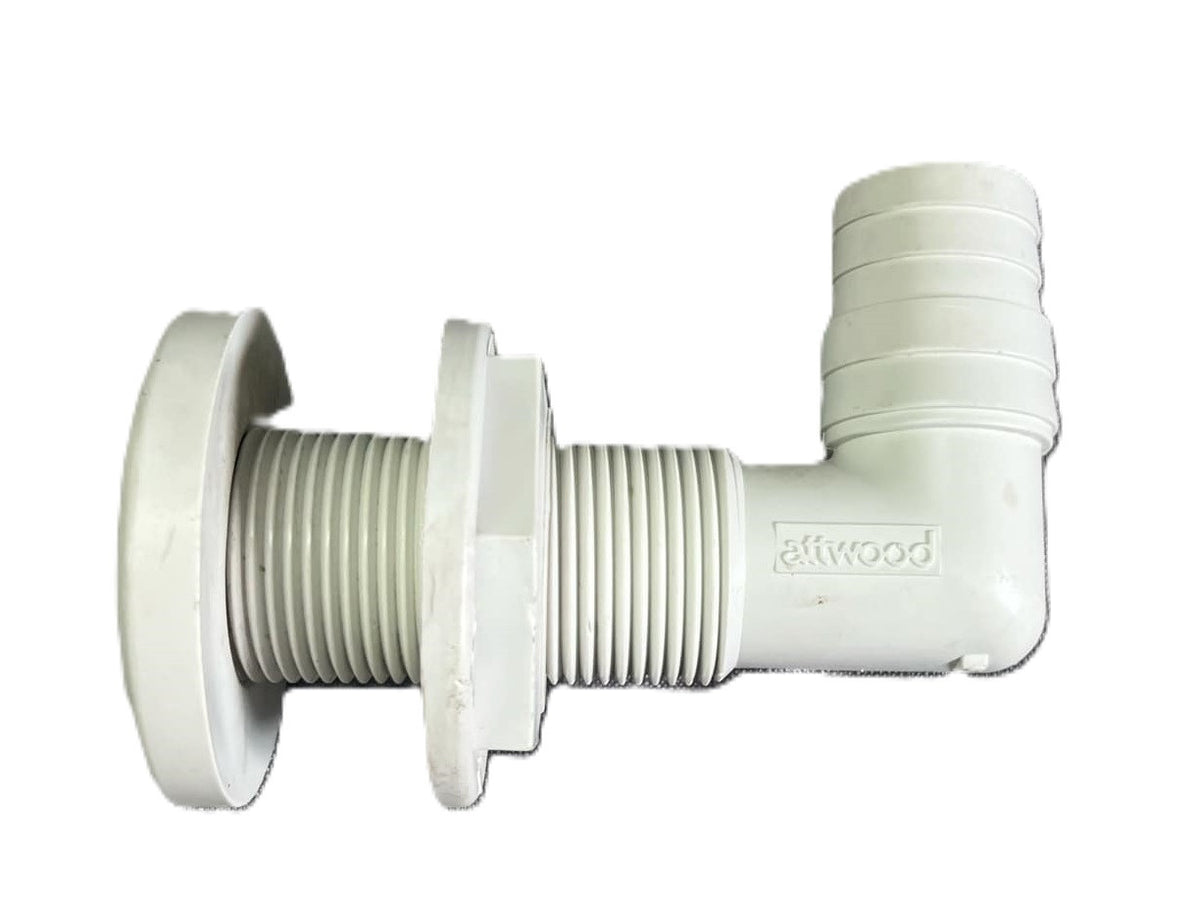 3789-3 Attwood  90° Plastic Thru-hull Connectors Over Flow Drain