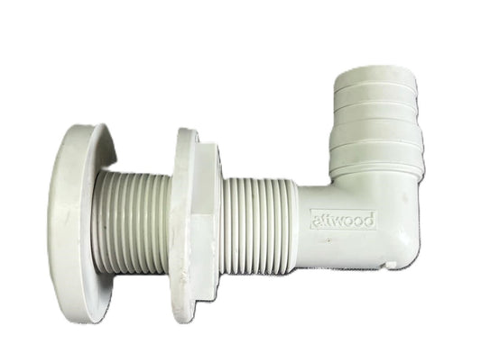3789-3 Attwood  90° Plastic Thru-hull Connectors Over Flow Drain