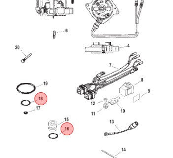 25-87384 Quicksilver Mercury Power Trim Motor O-Ring EACH