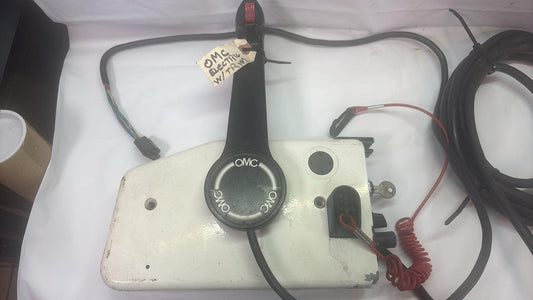 USED 396106 OMC Johnson Evinrude Side Mount Remote Control Box w Trim