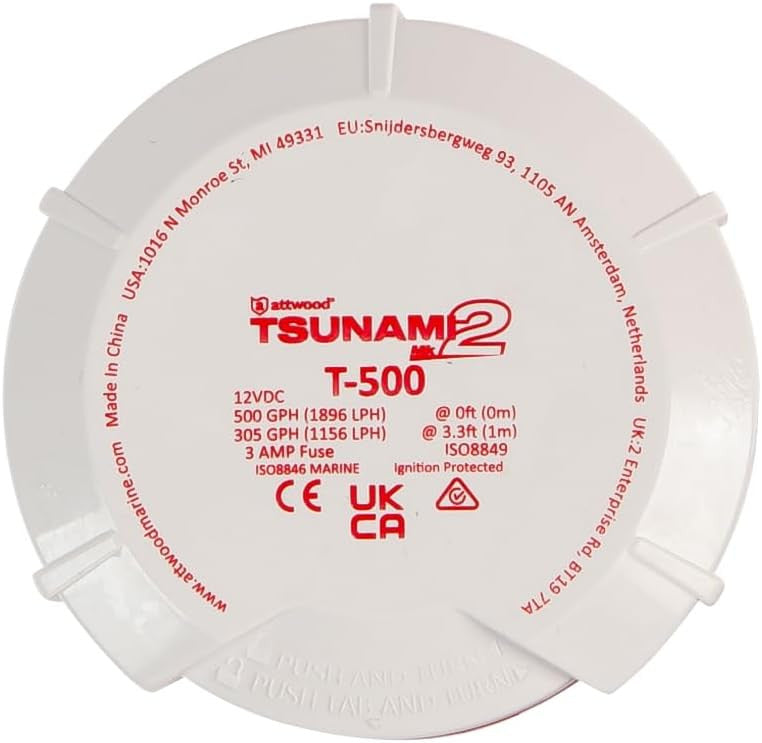 5620-6 Attwood Tsunami T500 Mk2 Replacement Motor For Bilge Pump