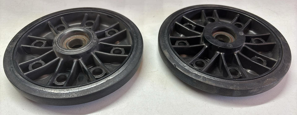 USED 503192766 BRP SkiDoo 180mm Black Idler Bogey Wheels 2/PK