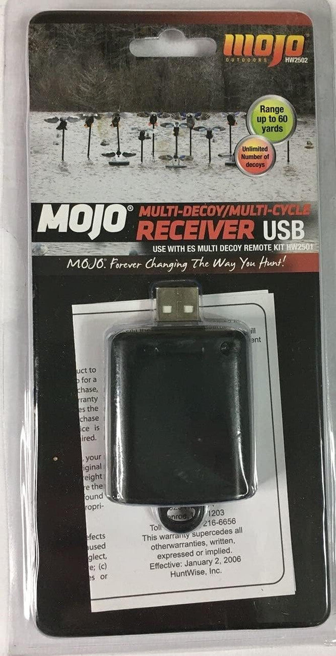 HW2501 MOJO Outdoors Remote Receiver USB for Controlling Duck Hunting Multi-Decoys