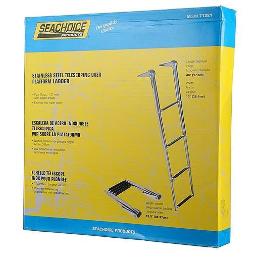 Seachoice Telescoping Ladder Only for Universal Swim Platform With Top Mount Ladder