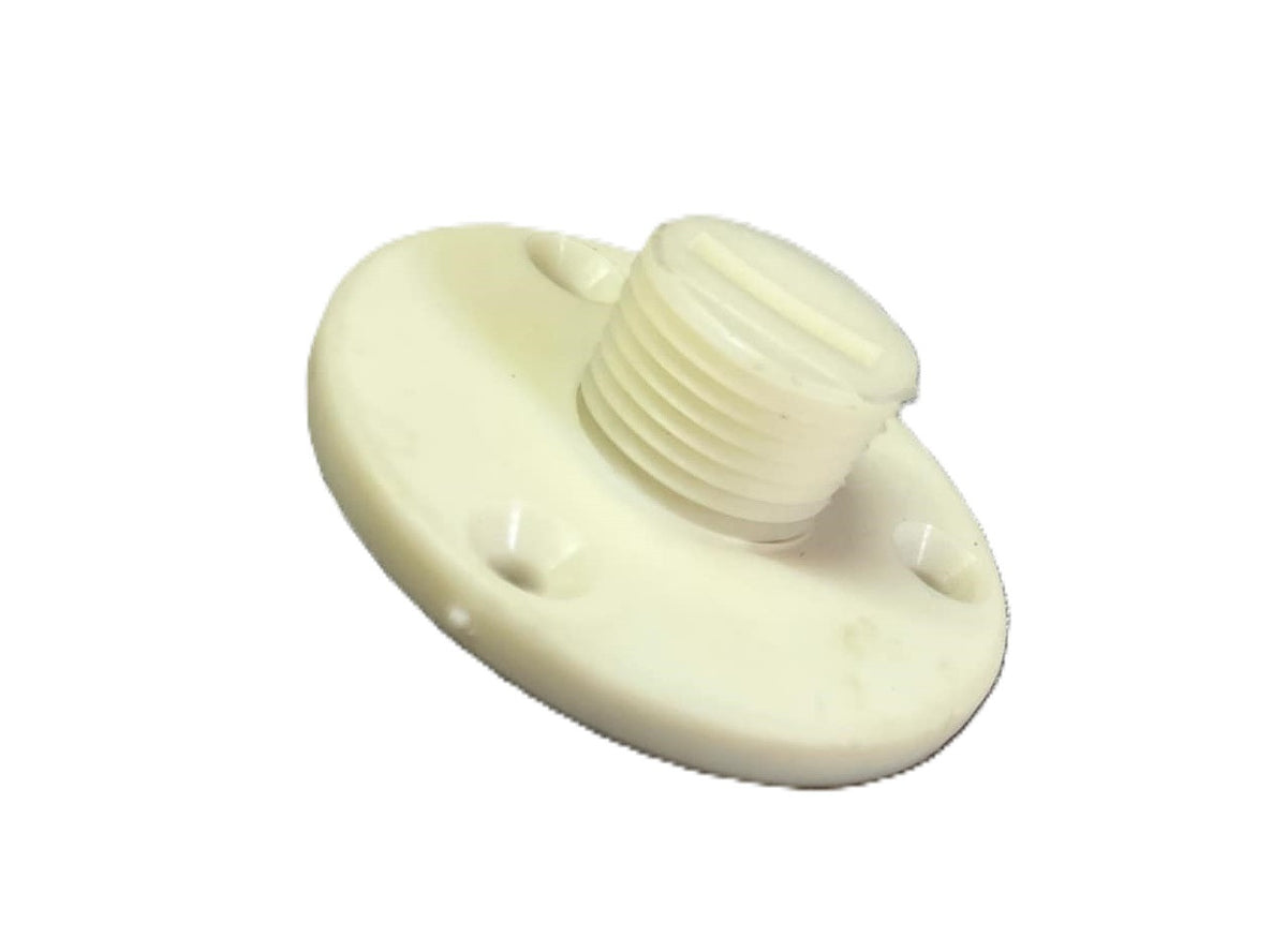 Universal  White Plastic Garboard Replace Flat Screw Driver  Drain