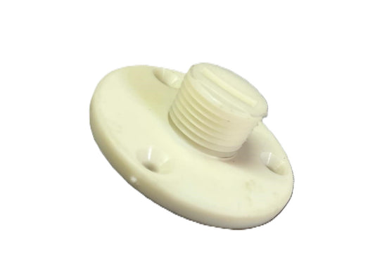Universal  White Plastic Garboard Replace Flat Screw Driver  Drain