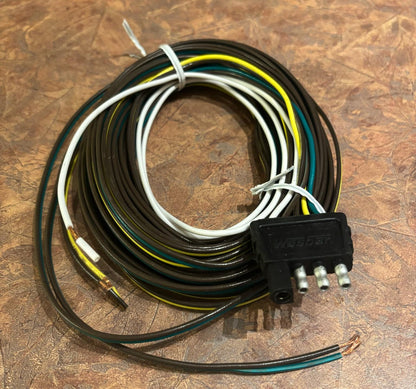 707103 Wesbar Wishbone 4-Way Flat Trailer Wiring Kit with Both Ends