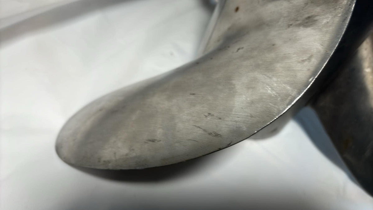 USED 177337 Raker Prop Johnson Evinrude Stainless Steel 14 1/2 x 28P