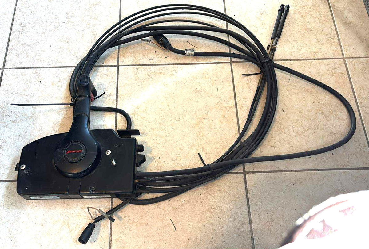 USED 881170A3 Mercury Side Mount Remote Control Box w Harness Assembly & 14' Cables
