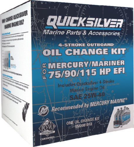 8M0081913 Quicksilver Mercury Oil Change Kit 75/90/115hp