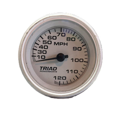 Used Triad PowerBoats Speedometer MPH Gauge White