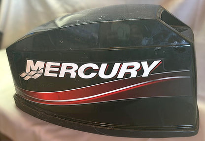 USED 9163T19 Mercury Black Top Cowling 15-25hp 2 Stroke