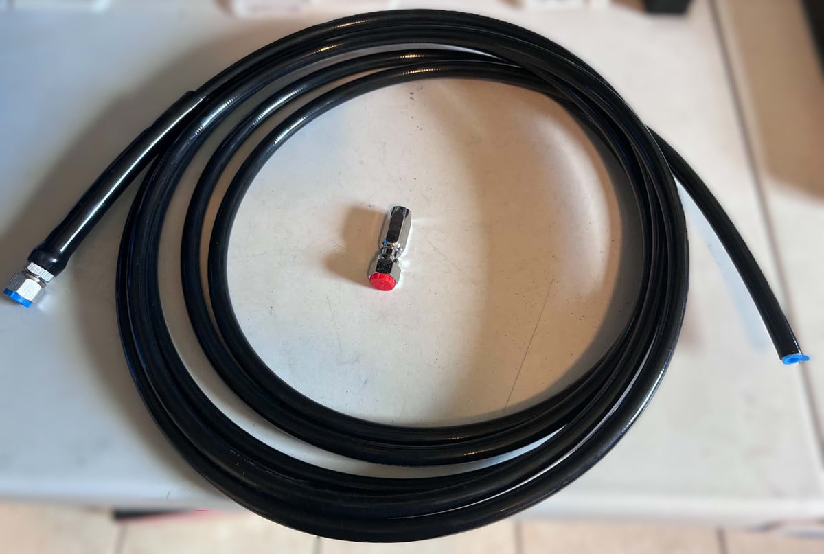 Yaofreeland 1x 20' Universal Replacement Hydraulic Steering Hose w Quick Connector