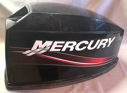 USED 9163T19 Mercury Black Top Cowling 15-25hp 2 Stroke