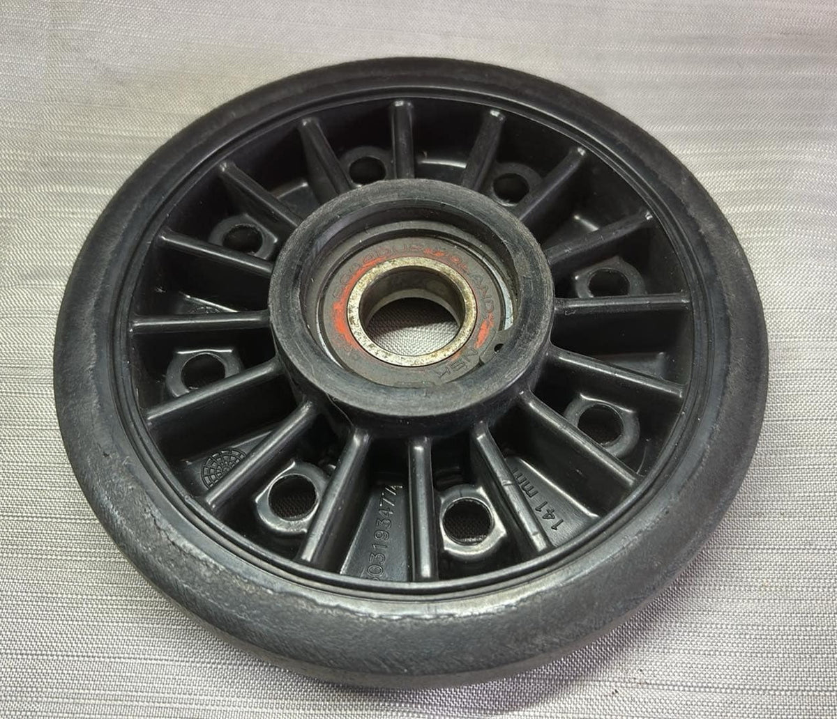 USED 503193477 BRP SkiDoo 141mm Black Idler Bogey Wheel