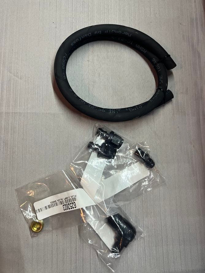 137-9158 Mayfair Remote Hose Kit Power Steering Return Dump Cap Single Bravo & Single Ram