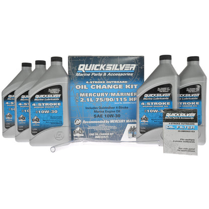 8M0107511  Quicksilver 4 Stroke Oil Change Kit 10w30 75/90/115 HP EFI (2.1L)