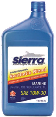 18-9421CAT-2 Sierra 10W30 4-Stroke Synthetic Blend Outboard Engine Oil 946ml