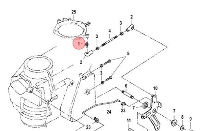 853744001 Quicksilver Mercury Throttle Linkage Ball Joint 25-30hp 2Cyl