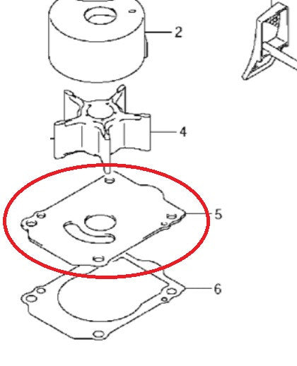 17471-93J01 Suzuki Water Pump Case Under Panel