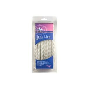 458325 Unicord Nylon Double Braided White Dock Line 3/8" x 20’