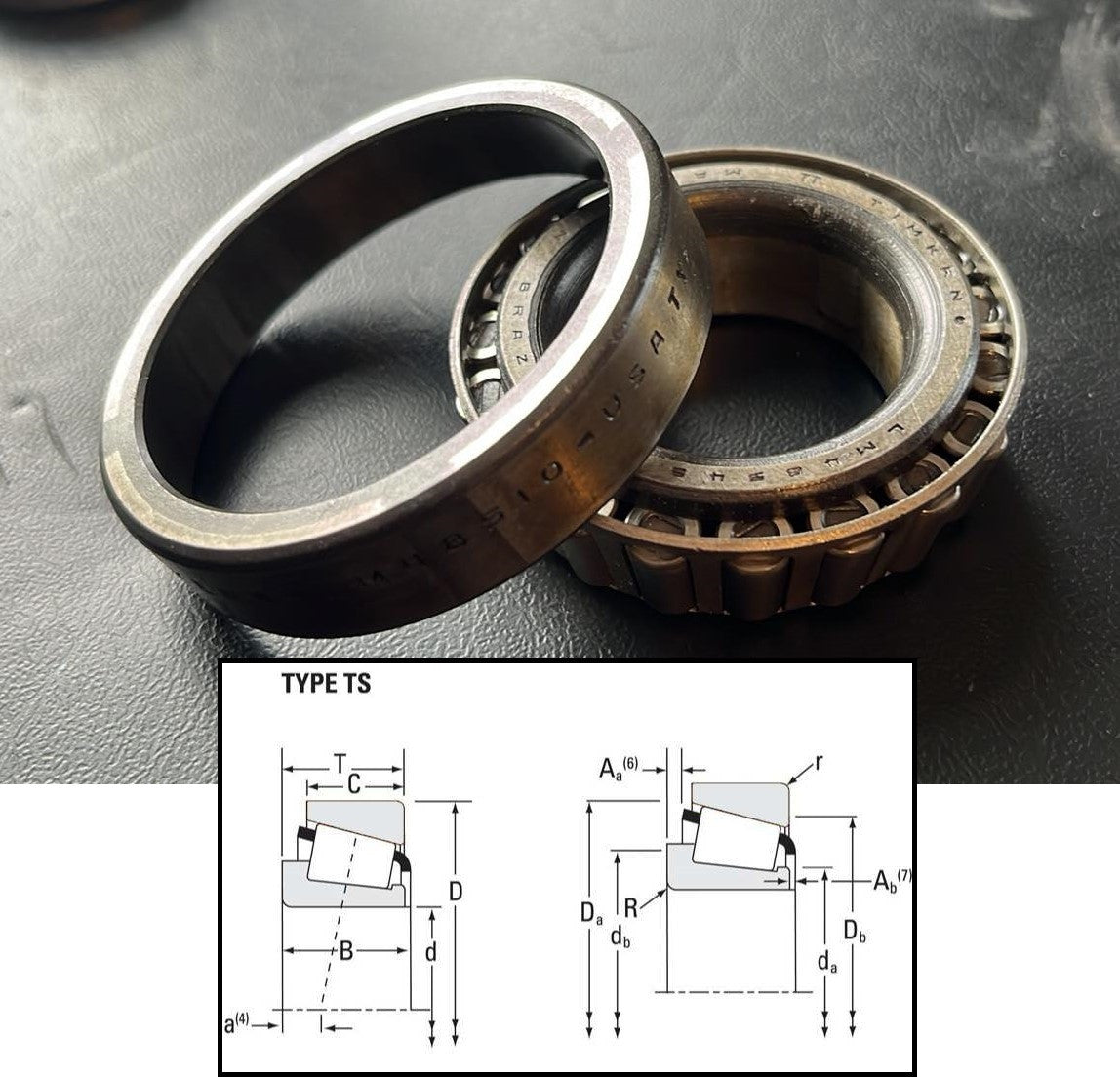 USED LM48548 + LM48510 Timken Tapered Roller Bearings & Race