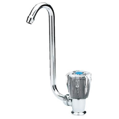 10056p/c3k Scandvik Chrome Plated Brass Folding Cold Water Tap With Clear Acrylic Knob