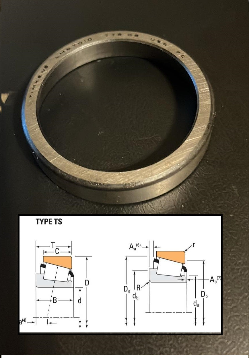 USED LM67010 Timken Tapered Roller Bearing Single Cup / Race Only