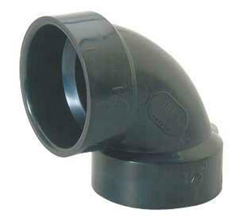 027121 IPEX ABS Pipe Elbow, 1-1/2 in, Hub, 90deg
