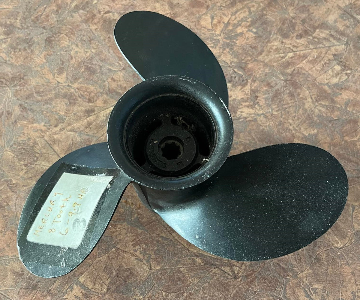 USED 48-42522-9 Mercury 9x9P Aluminum Propeller 3 Blades RH 6-15hp