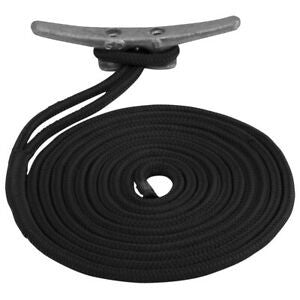 302110015BK Seadog 3/8" x 15’ Black Double Braided Nylon Dock Line