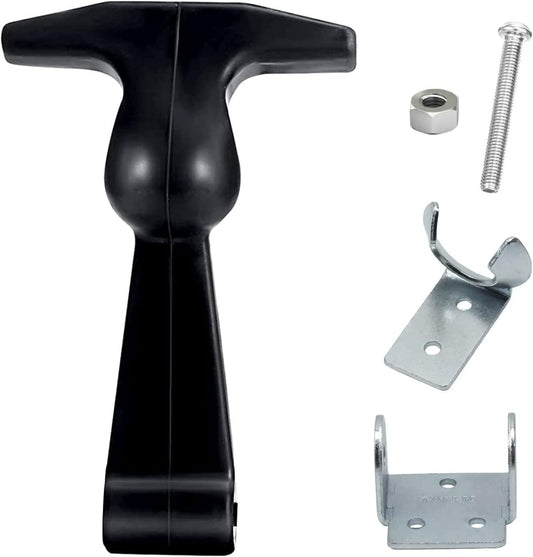 X002ZX41WJ Elastic SS Flexible T-Handle Hasp Rubber Draw Latches with Brackets