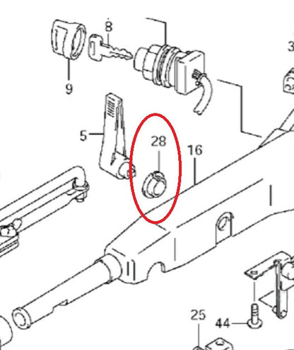 63262-87J00 Suzuki Tiller Handle Clutch Shift Lever Bush