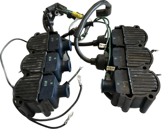 USED 832757A2 (x6) + 43542 (x2) Mercury Ignition Coil Set with Cover