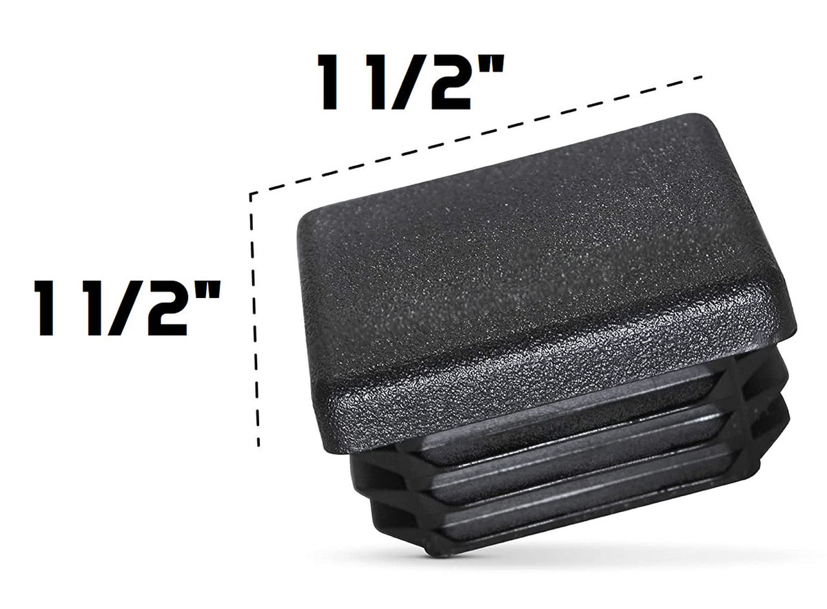 Square Plastic Black Plug Insert for Boat Tops 1 1/2" x 1 1/2" EACH